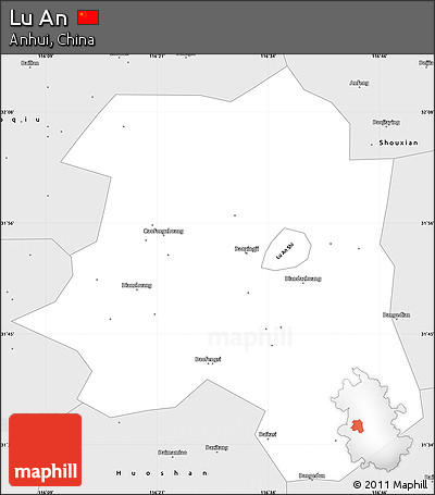 Silver Style Simple Map of Lu An