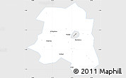 Silver Style Simple Map of Lu An, single color outside