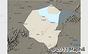 Shaded Relief 3D Map of Lujiang, darken