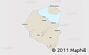 Shaded Relief 3D Map of Lujiang, single color outside