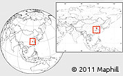 Blank Location Map of Lujiang, within the entire country