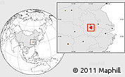Blank Location Map of Lujiang, highlighted country