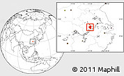Blank Location Map of Lujiang