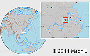 Gray Location Map of Lujiang
