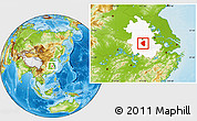Physical Location Map of Lujiang, highlighted parent region