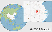 Savanna Style Location Map of Lujiang, highlighted country