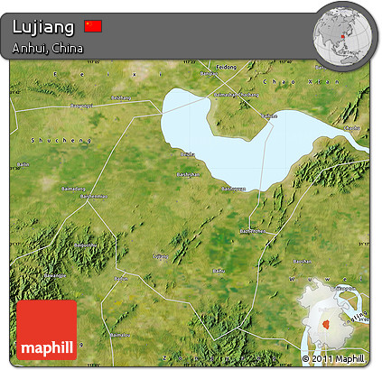 Satellite Map of Lujiang