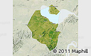 Satellite Map of Lujiang, lighten