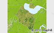Satellite Map of Lujiang, physical outside