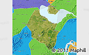 Satellite Map of Lujiang, political outside