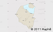 Shaded Relief Map of Lujiang, cropped outside