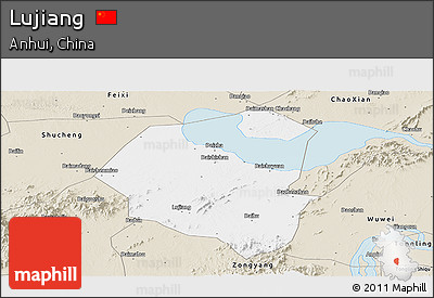 Classic Style Panoramic Map of Lujiang