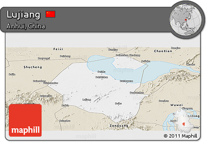 Classic Style Panoramic Map of Lujiang