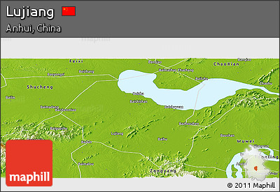 Physical Panoramic Map of Lujiang