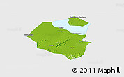 Physical Panoramic Map of Lujiang, single color outside
