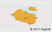 Political Panoramic Map of Lujiang, cropped outside
