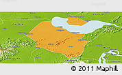 Political Panoramic Map of Lujiang, physical outside