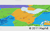 Political Panoramic Map of Lujiang