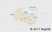 Shaded Relief Panoramic Map of Lujiang, cropped outside