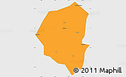 Political Simple Map of Lujiang, single color outside