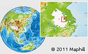 Physical Location Map of Maanshan Shi, highlighted parent region