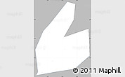 Gray Simple Map of Maanshan Shi, single color outside