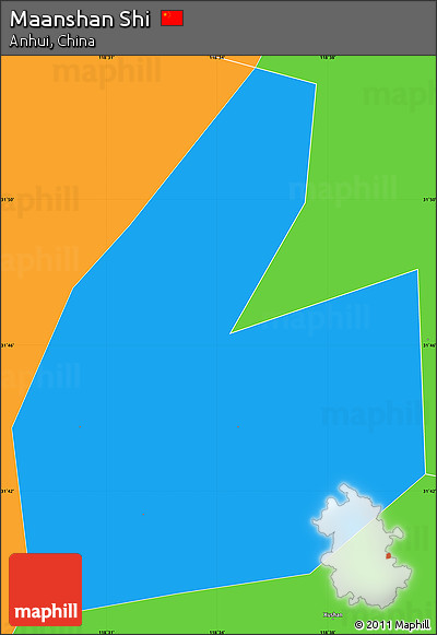 Political Simple Map of Maanshan Shi