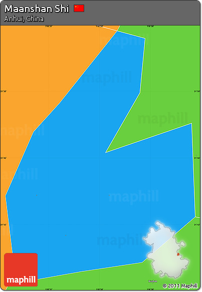 Political Simple Map of Maanshan Shi