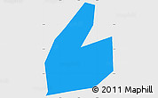 Political Simple Map of Maanshan Shi, single color outside