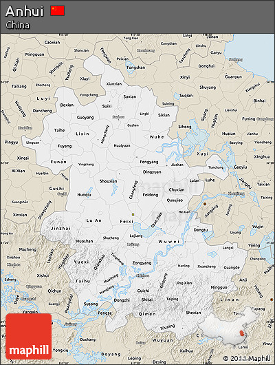 Classic Style Map of Anhui