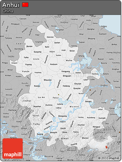 Gray Map of Anhui