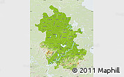 Physical Map of Anhui, lighten