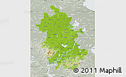 Physical Map of Anhui, lighten, semi-desaturated