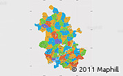 Political Map of Anhui, cropped outside