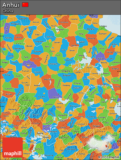 Political Map of Anhui