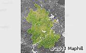 Satellite Map of Anhui, desaturated