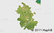 Satellite Map of Anhui, single color outside