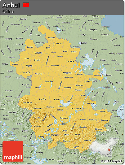 Savanna Style Map of Anhui