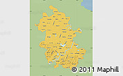 Savanna Style Map of Anhui, single color outside