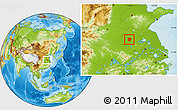 Physical Location Map of Mengcheng