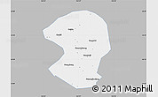 Gray Map of Mengcheng, single color outside
