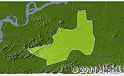 Physical 3D Map of Nanling, darken