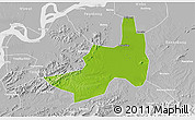 Physical 3D Map of Nanling, lighten, desaturated