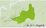Physical 3D Map of Nanling, lighten