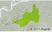 Physical 3D Map of Nanling, lighten, semi-desaturated