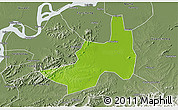 Physical 3D Map of Nanling, semi-desaturated