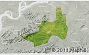 Satellite 3D Map of Nanling, lighten, semi-desaturated