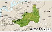Satellite 3D Map of Nanling, shaded relief outside