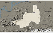 Shaded Relief 3D Map of Nanling, darken