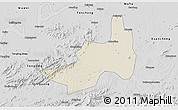 Shaded Relief 3D Map of Nanling, desaturated